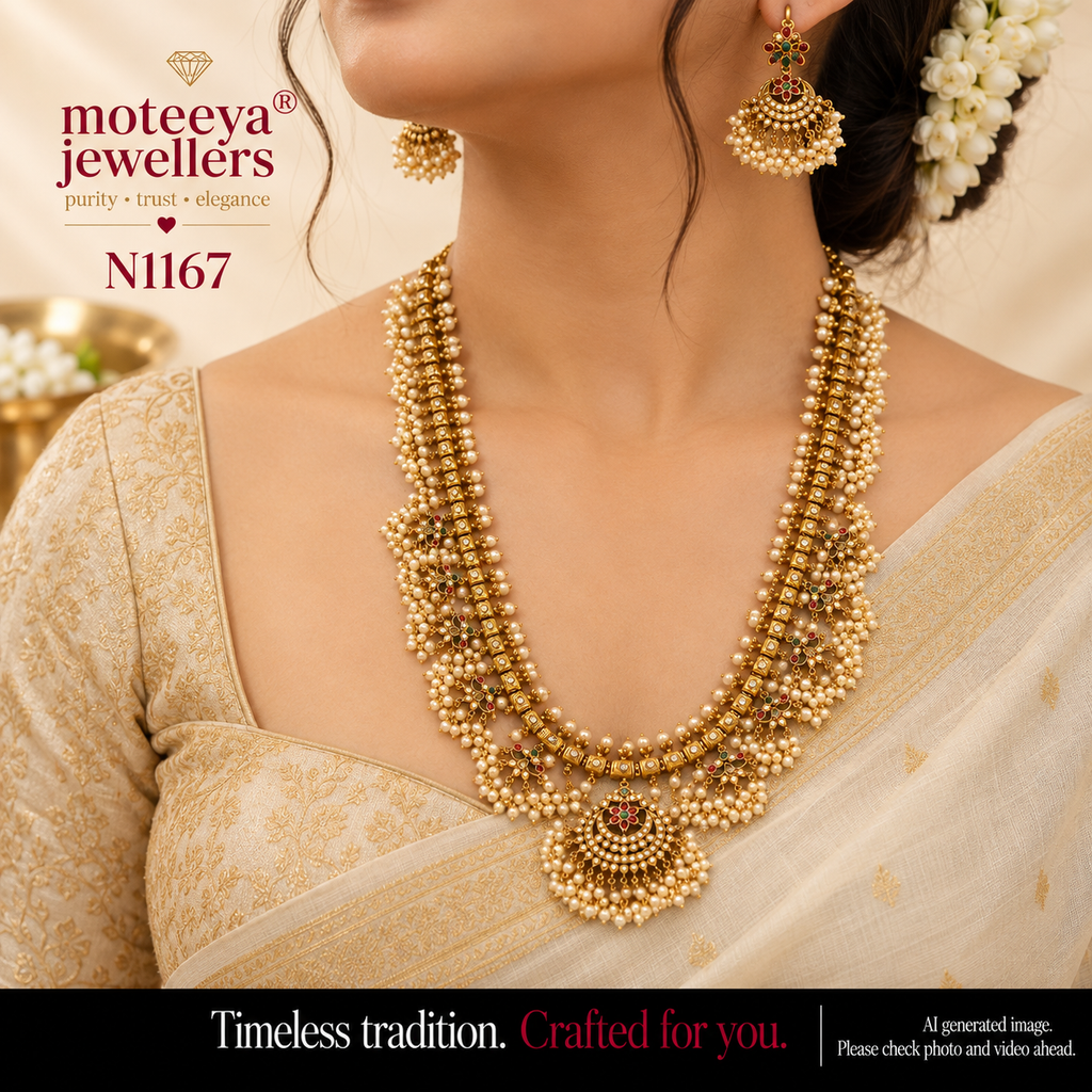 Antique finish long necklace N1167 1167