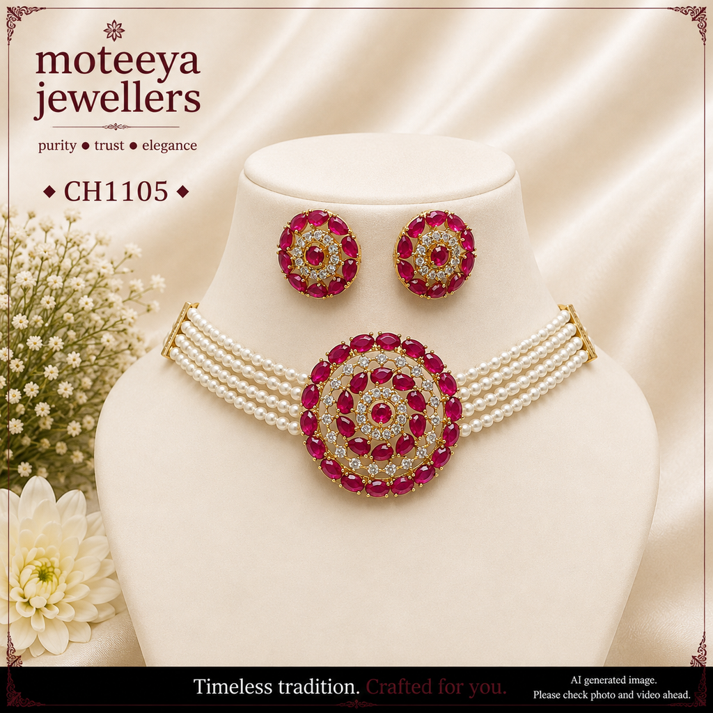 AD and Pearl Choker CH1105