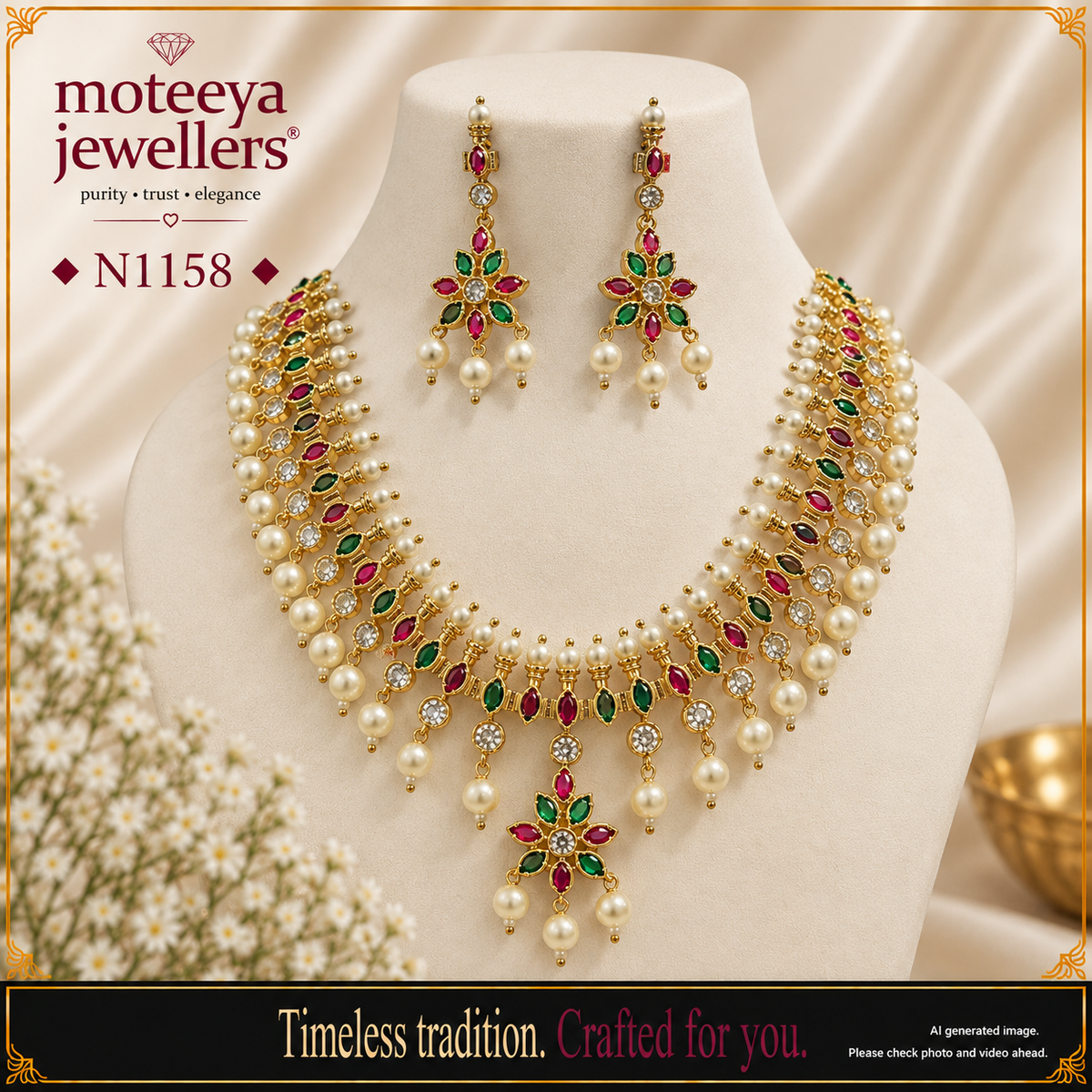 Ratnavali Necklace N1158