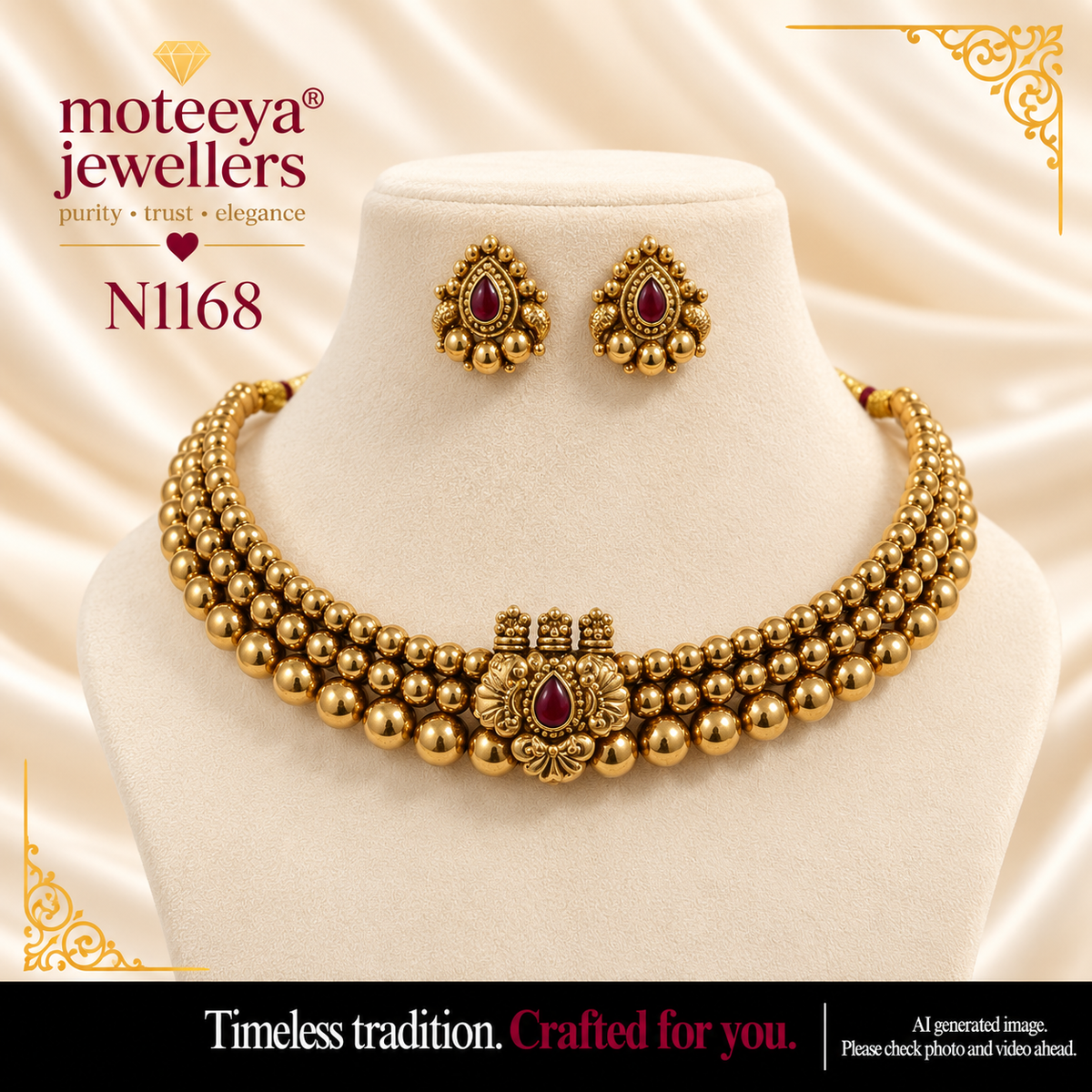 Traditional Antique Finish Choker N1168 1168