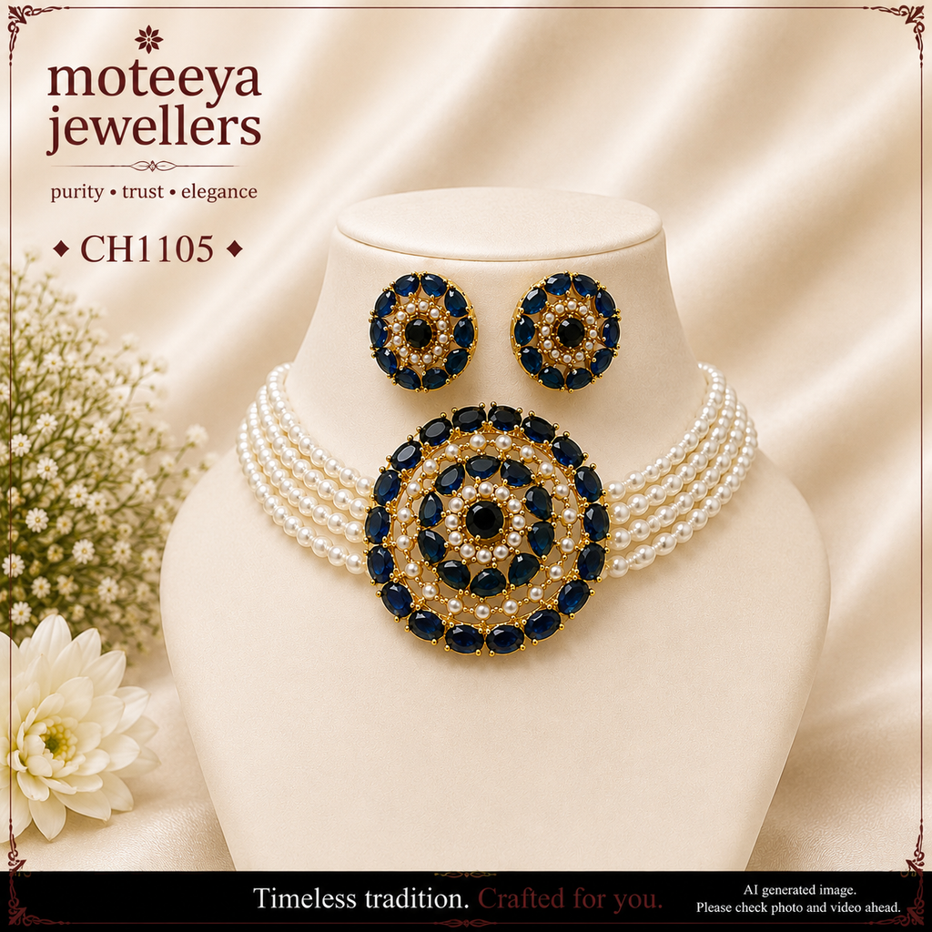 AD and Pearl Choker CH1105