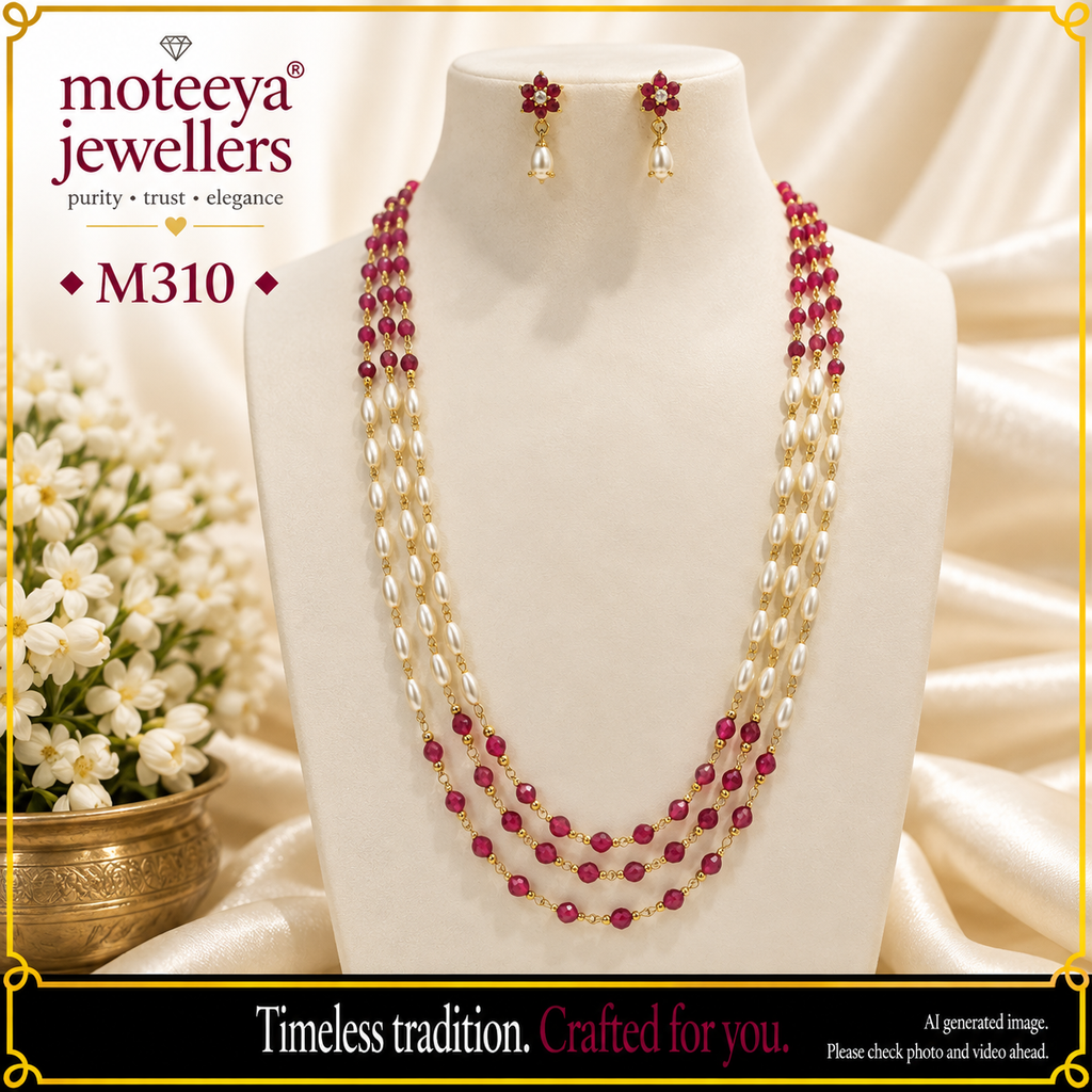 Crystal Rice Moti Set m310