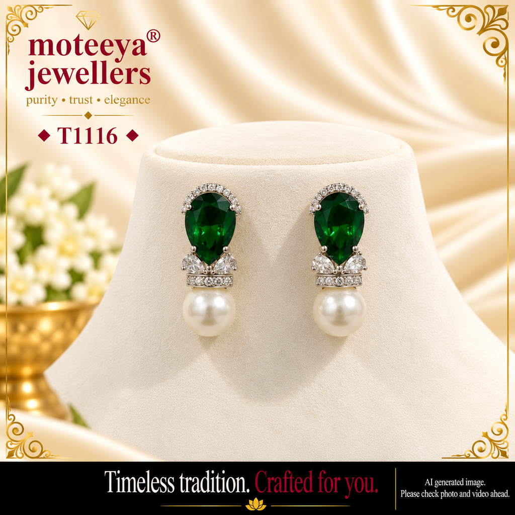 Drop shape stone earing T1116 1116