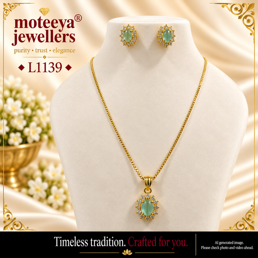 Single stone locket set L1139 1139