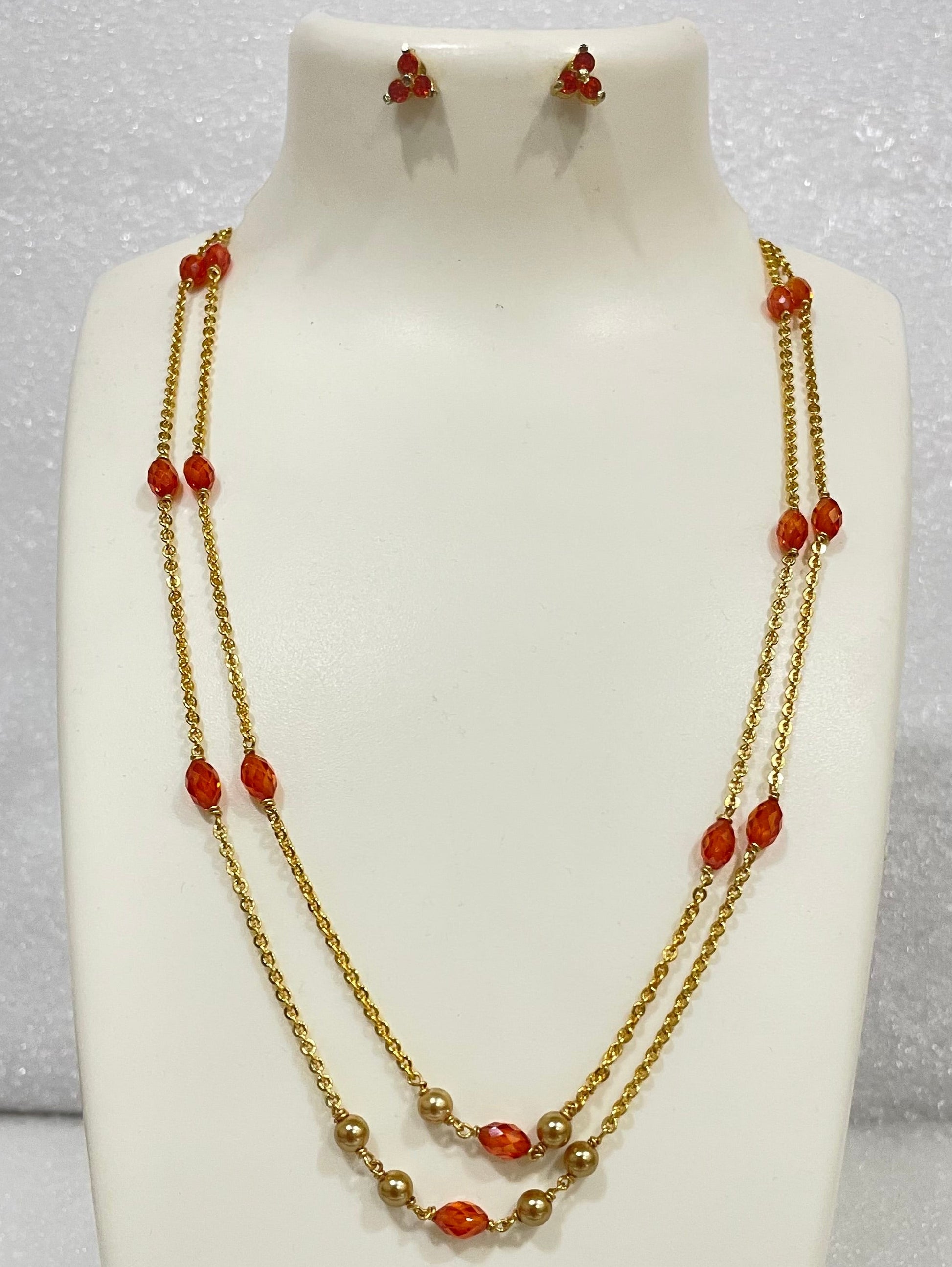 2 layered Chain Necklace N1129 1129