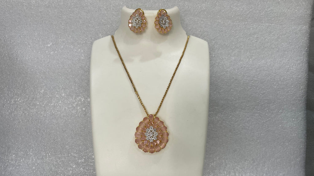 Pear Shaped American Diamonds Cluster Set m354