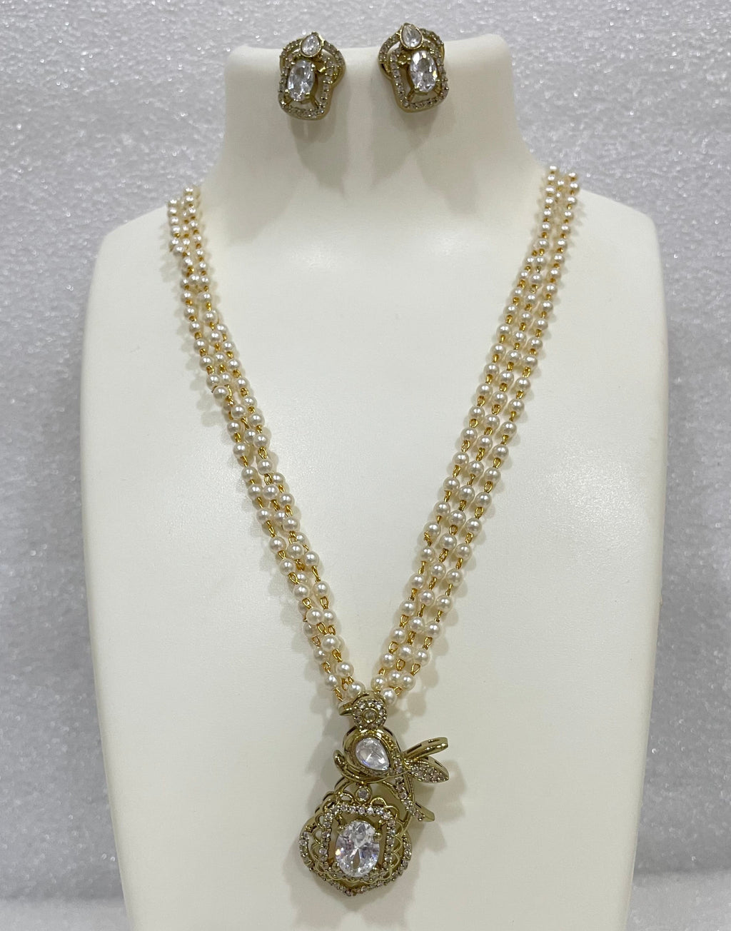 AD single stone Locket Set L1125 1125