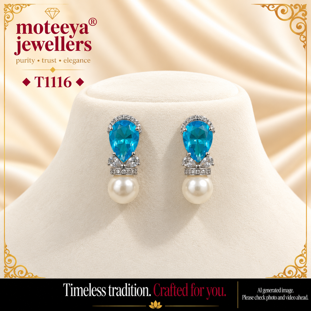 Drop shape stone earing T1116 1116