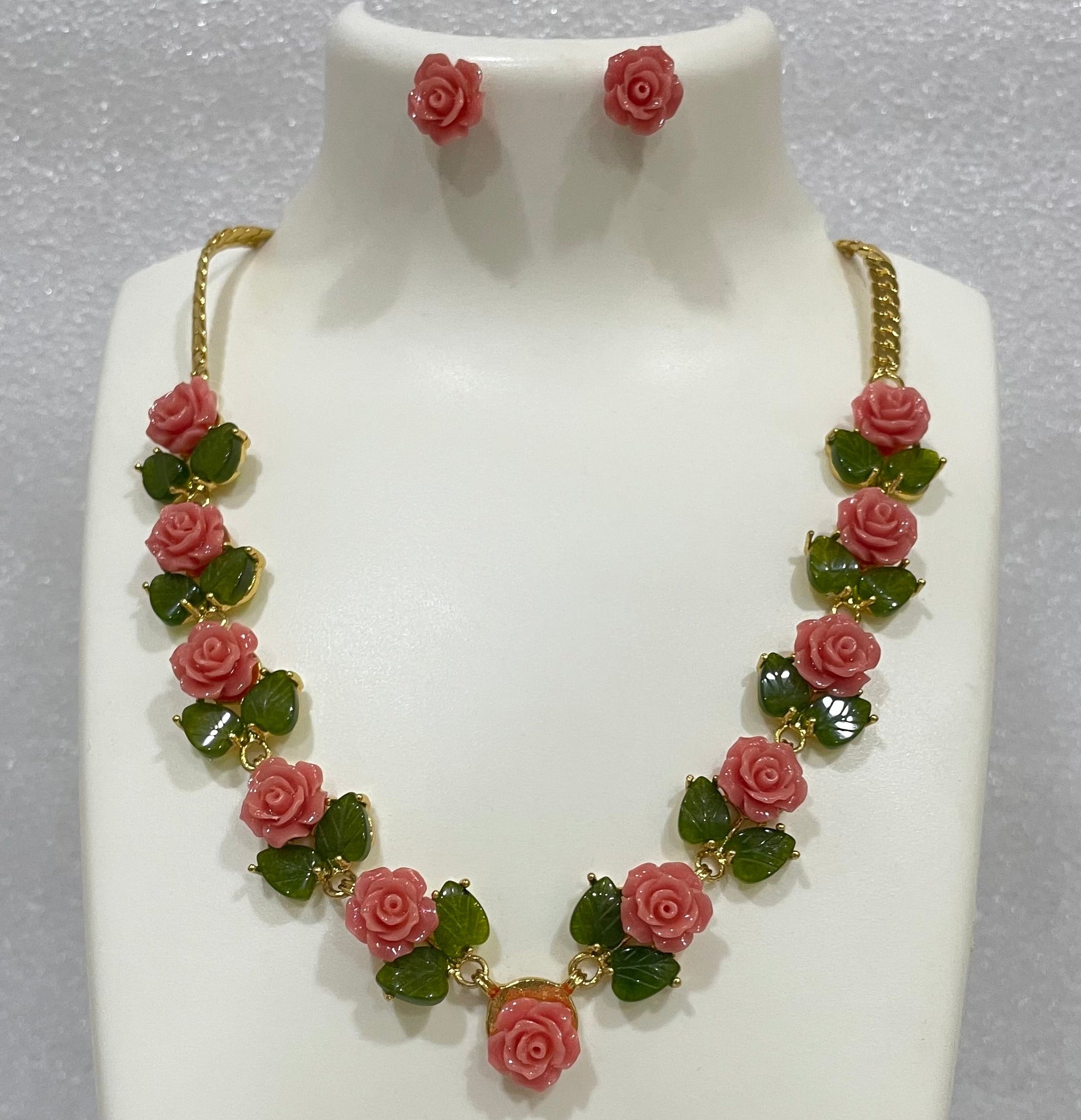 Coral rose Necklace N1133 1133