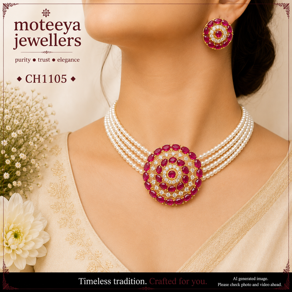 AD and Pearl Choker CH1105