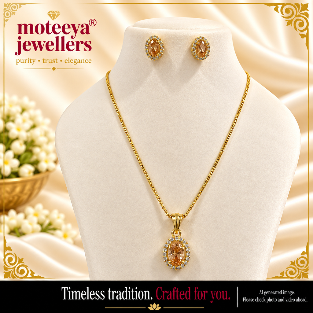 Single stone locket set L1140 1140