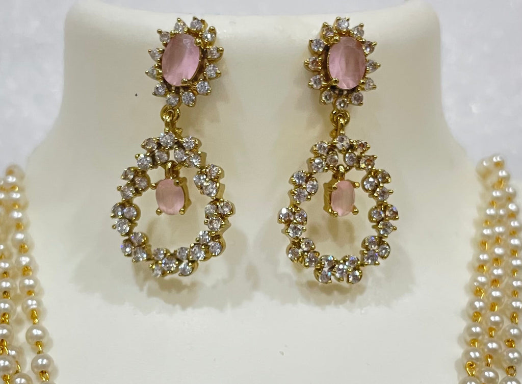 AD Ring Pendulum Locket Set with pearl strands L1104 1104