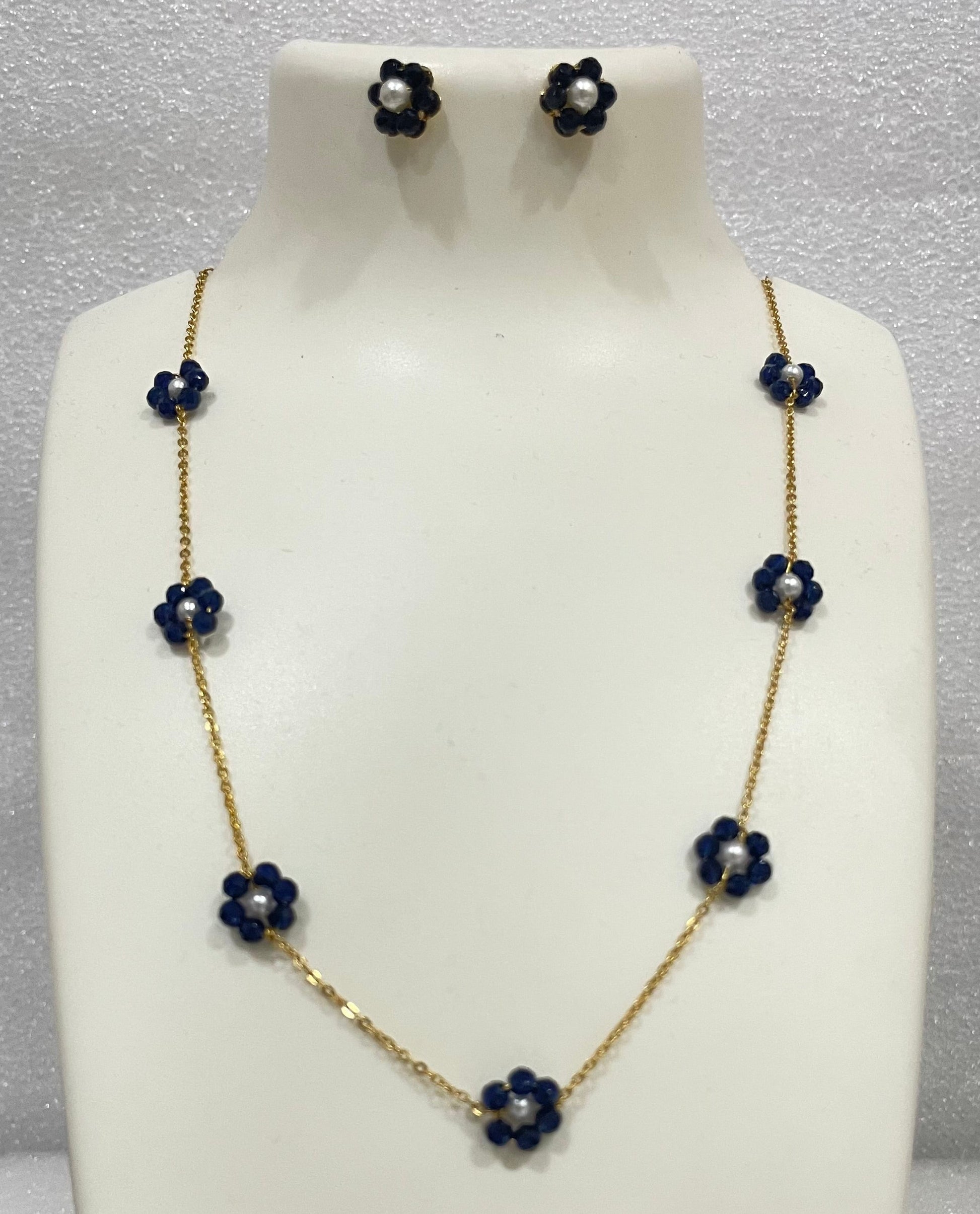 Pearls Golden Beads Kudi Necklace #m696 696