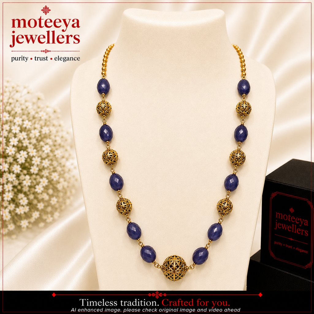 Chain Necklace with beads N1117 1117