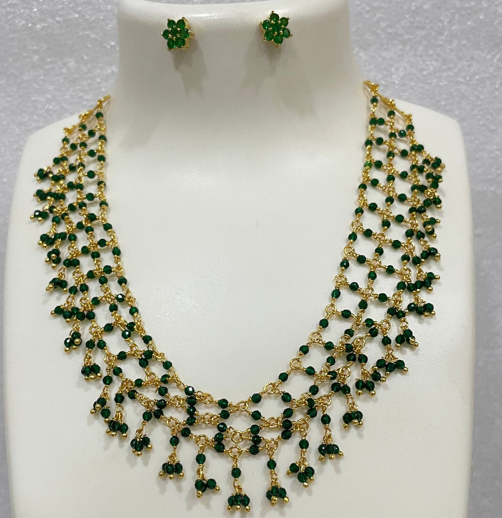 Green jaali Necklace N1132 1132
