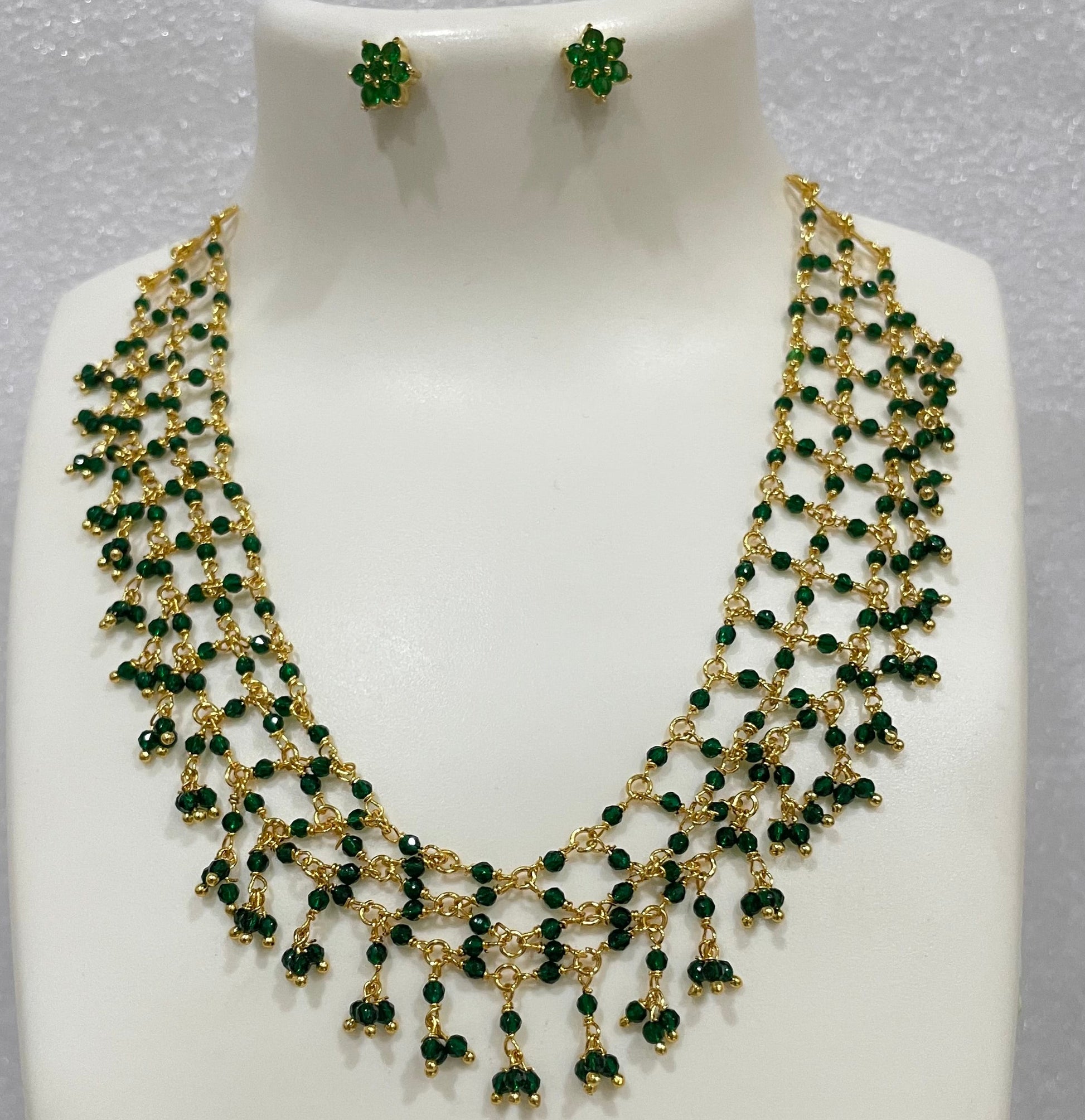 Green jaali Necklace N1132 1132