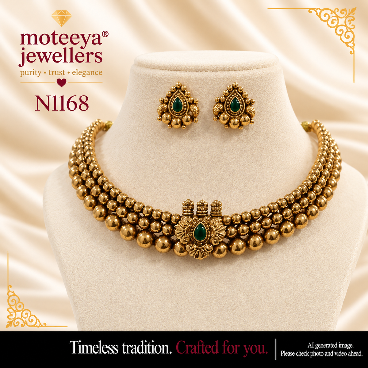 Traditional Antique Finish Choker N1168 1168