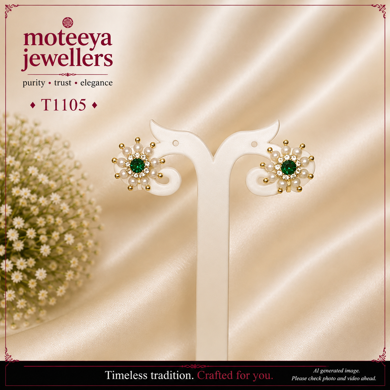 Clip on Tops cum nose pin m472 472