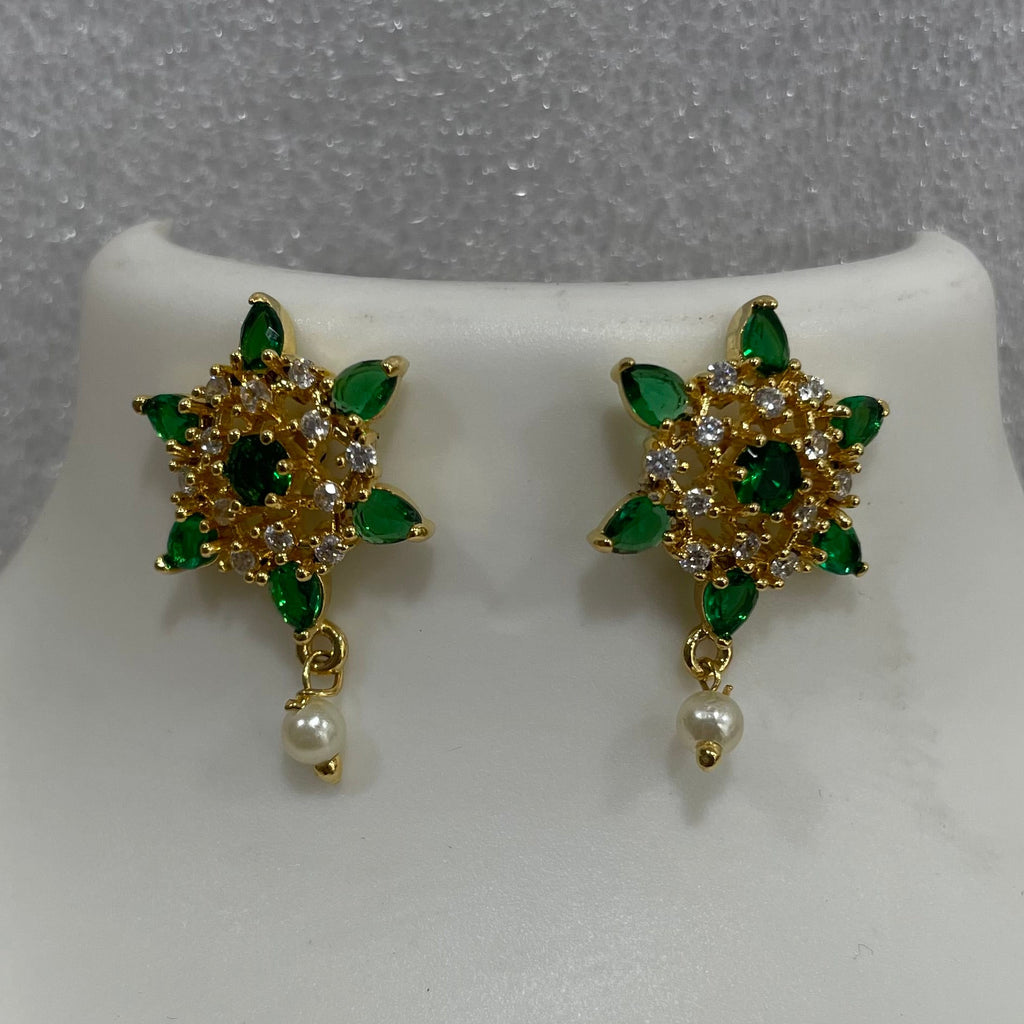 Green flower choker CH1117
