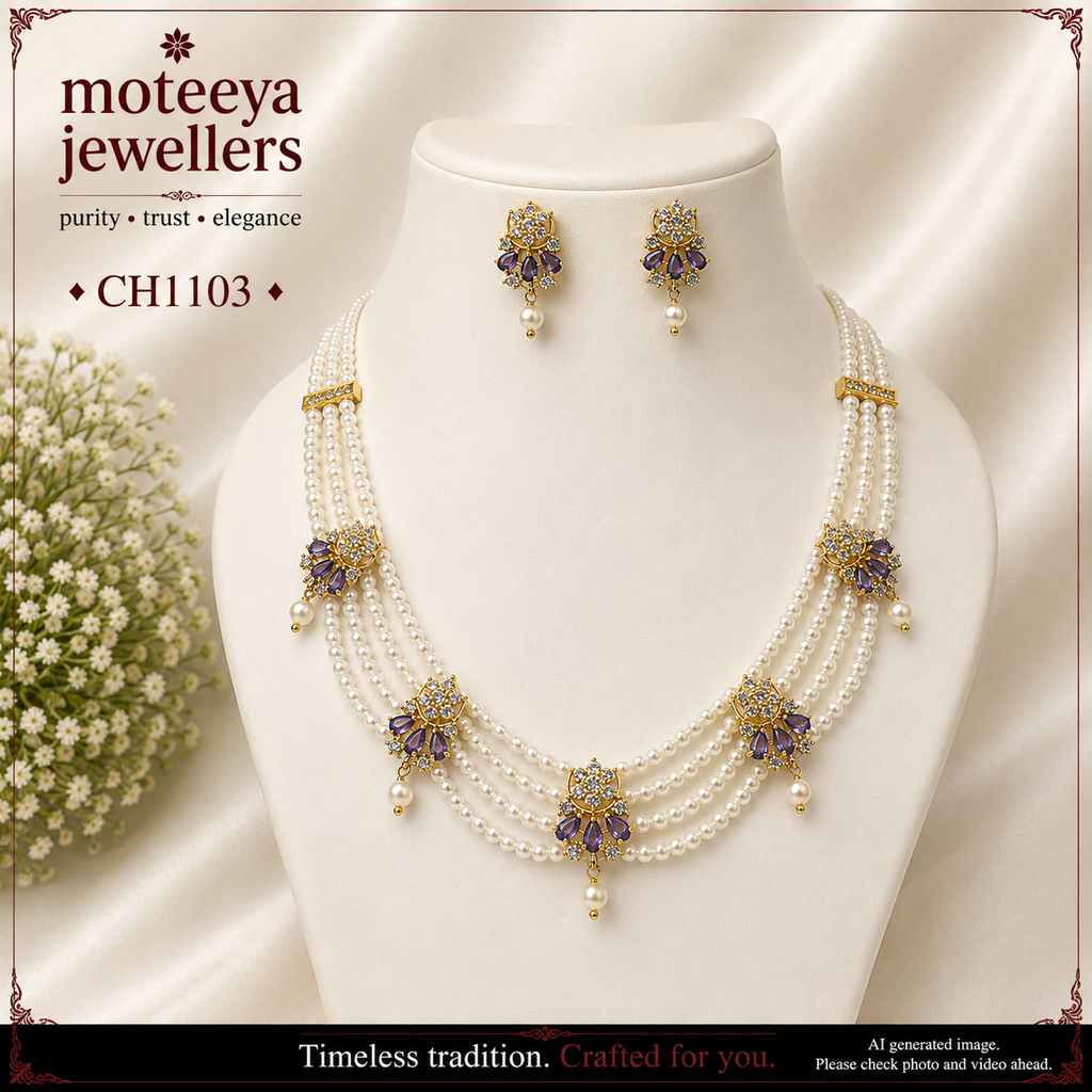 AD and pearl choker CH1103