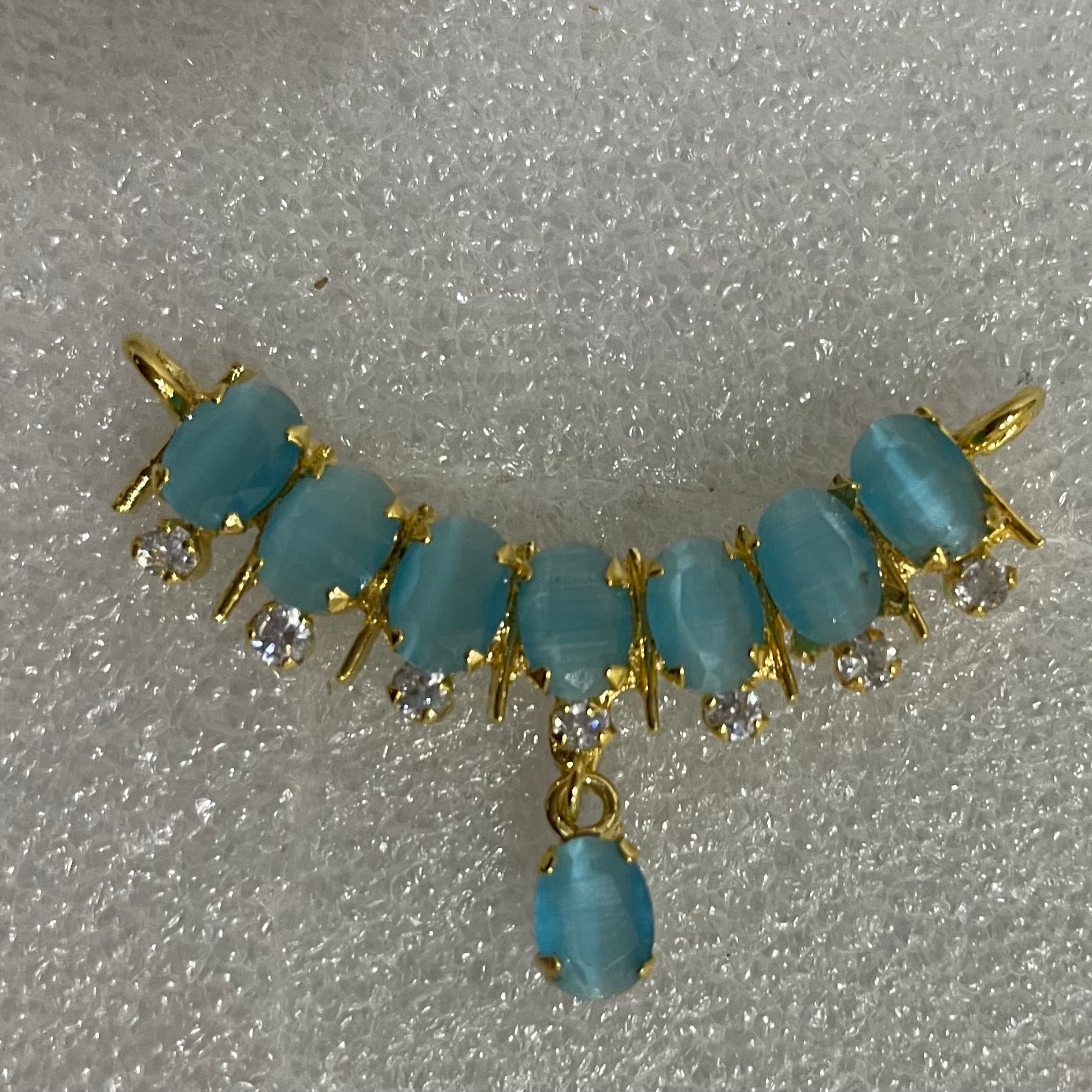 Light blue bar pendant set PR1107 1107