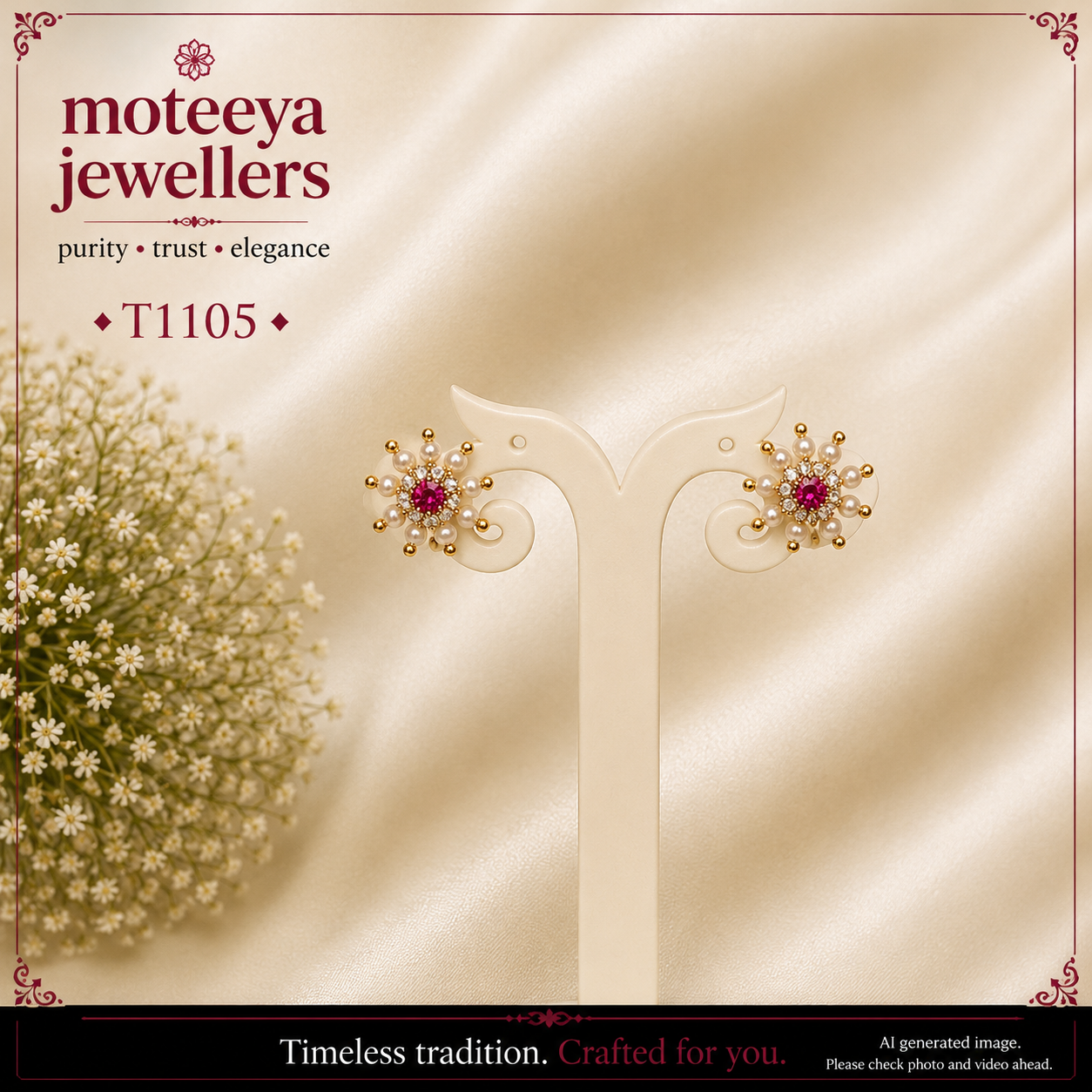 Clip on Tops cum nose pin m472 472