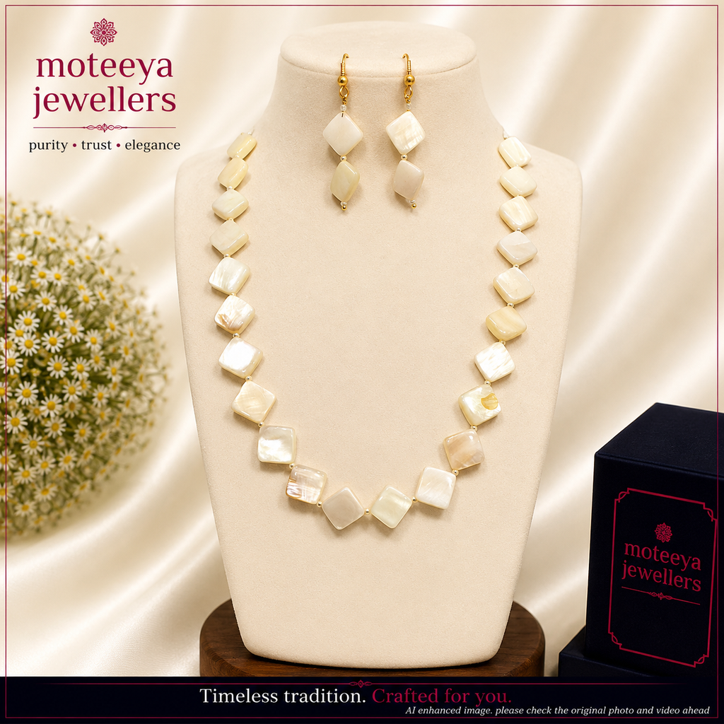 Mother of Pearls Necklace Set mCh413 413