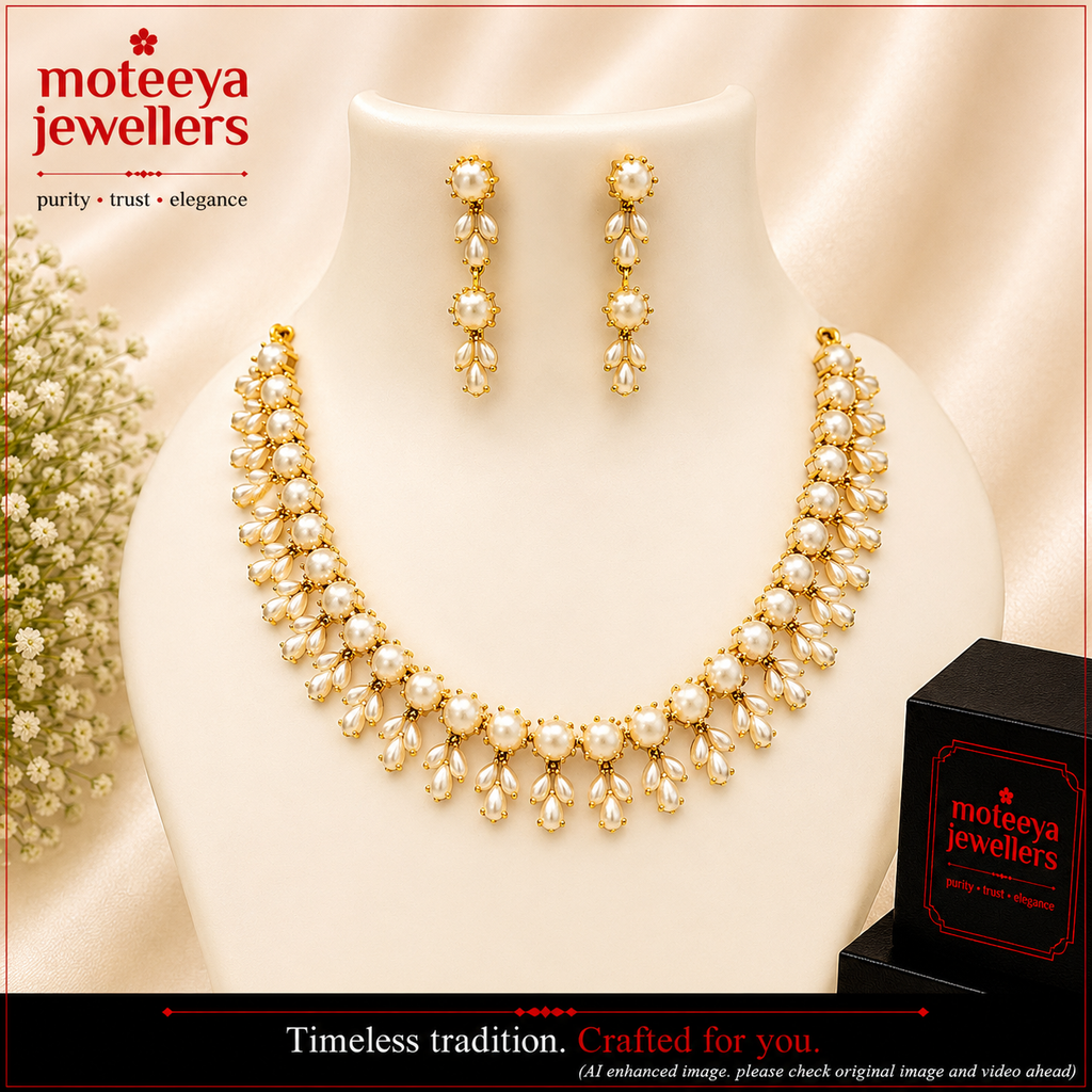 Round Pearls Necklace Set m551 551