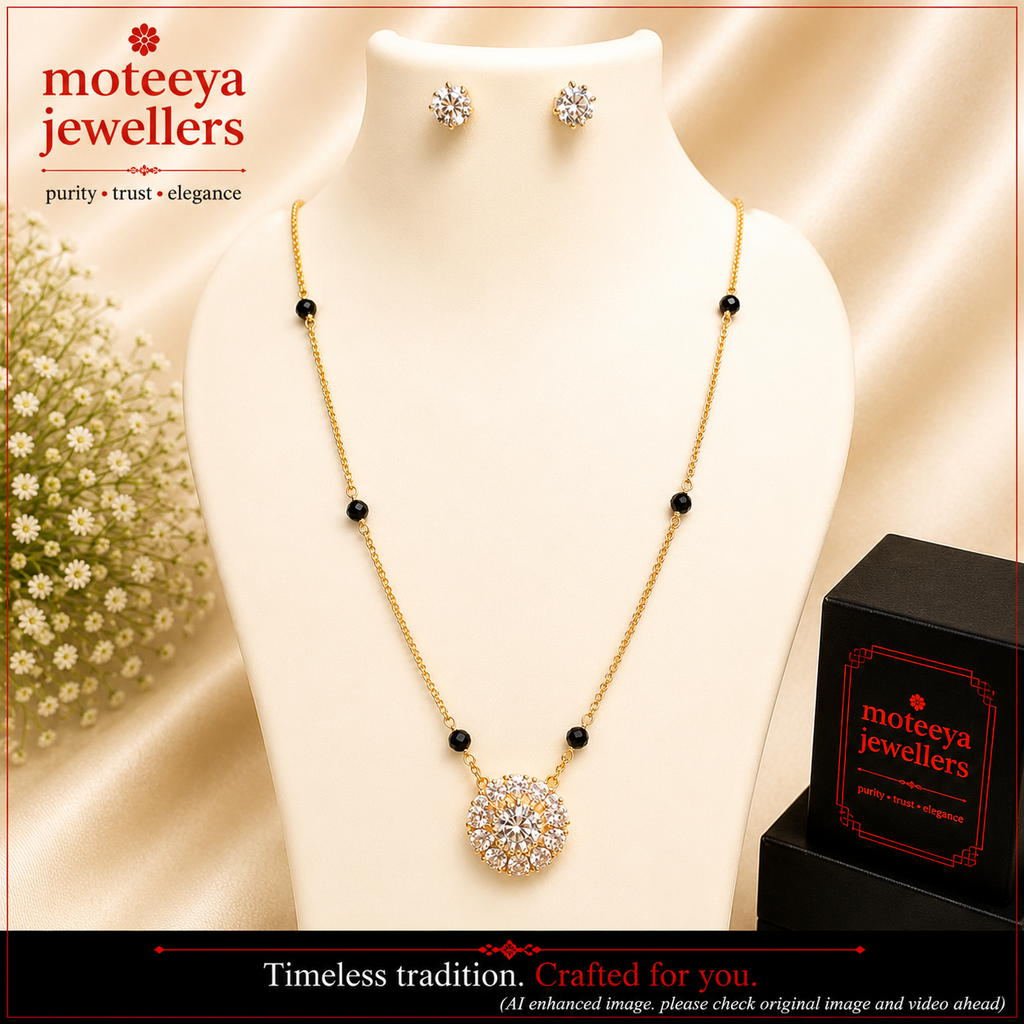 White AD Delicate Chain Mangalsutra m467 mKh467 467