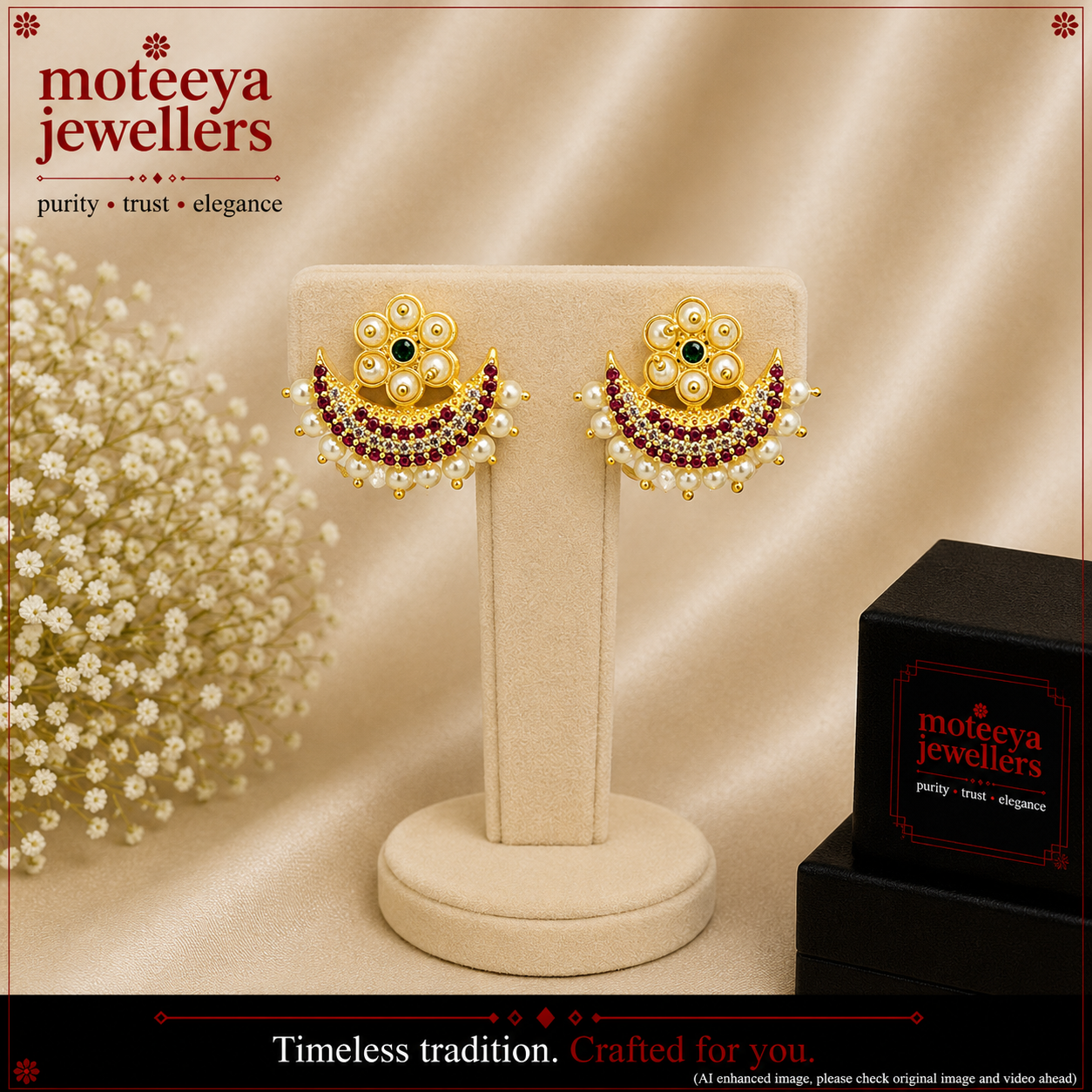 Moti Chandrakor Earrings m487 487