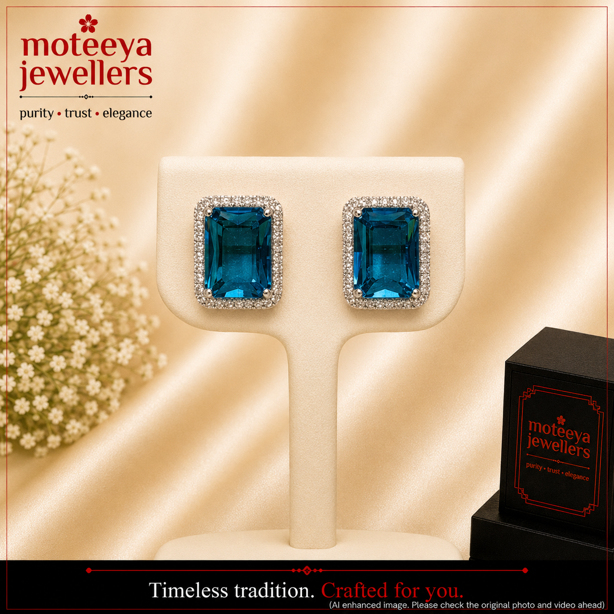 Turquoise large Blue AD Tops m311