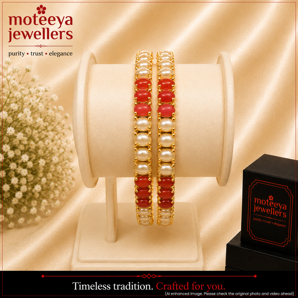 Moti Coral Bangles m307