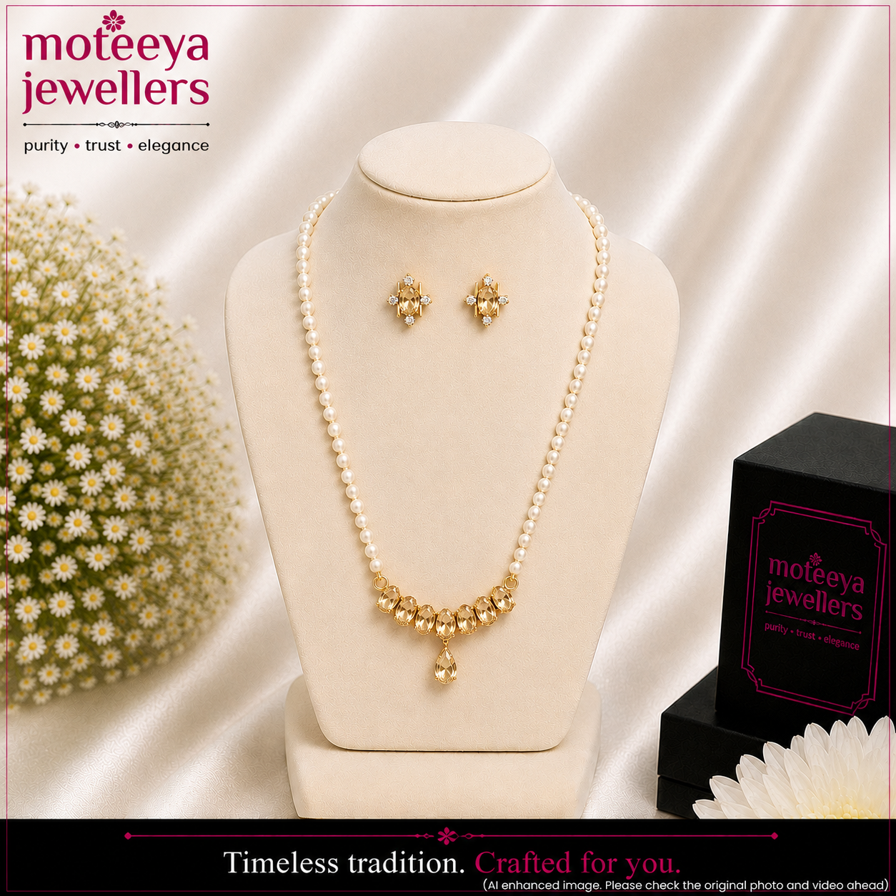 Small Champagne Colour Bar Pendant Set PEN020