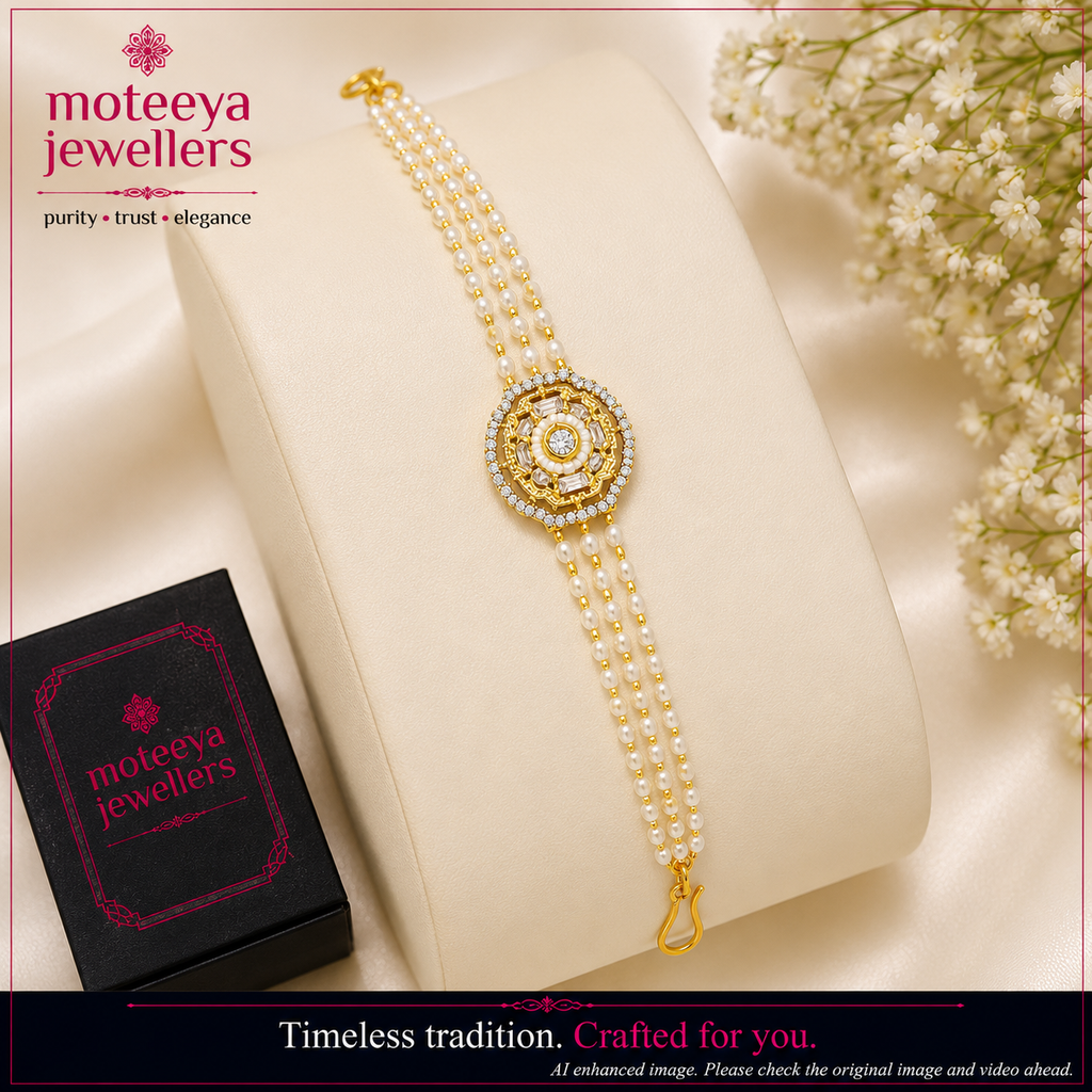 Fancy Kundan Moti Bracelet m592 592