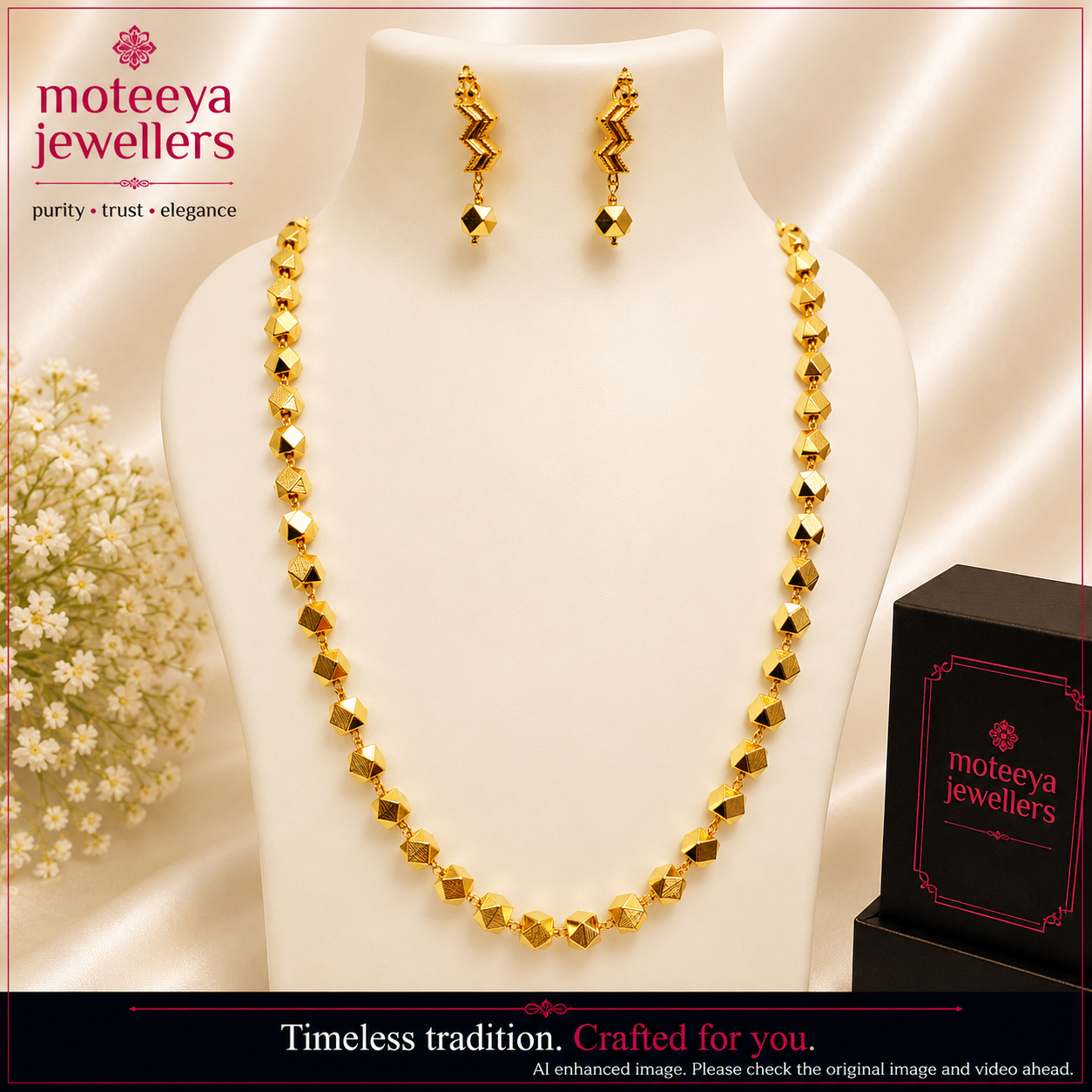 Ashtapailu Beads Necklace Set m334 334