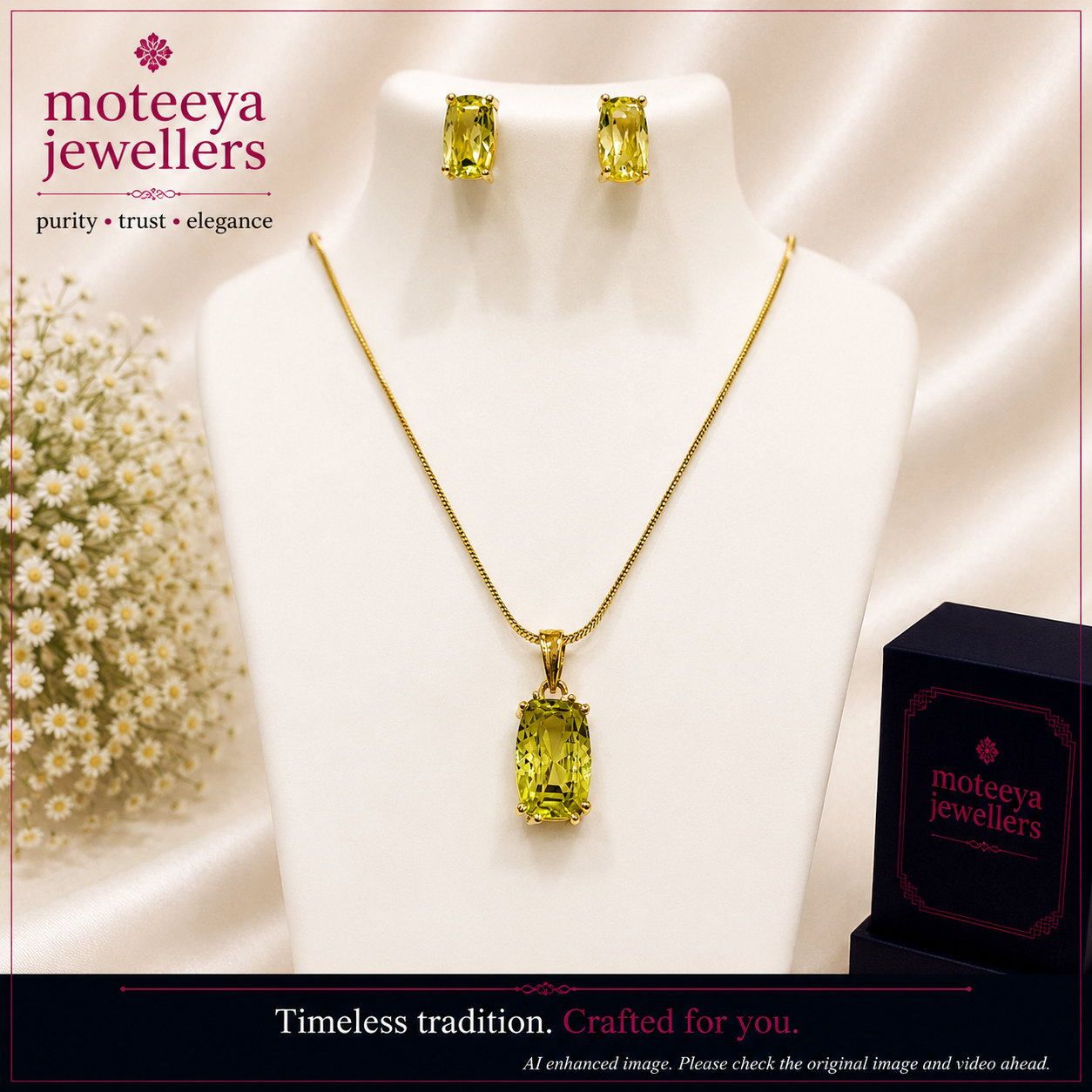 Peridot Colour Cut Stone Set m595 595