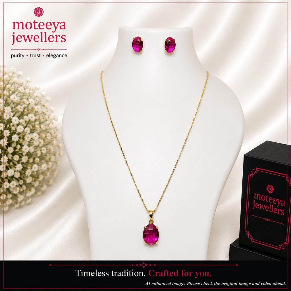 Ruby Pink Locket Set m587 587