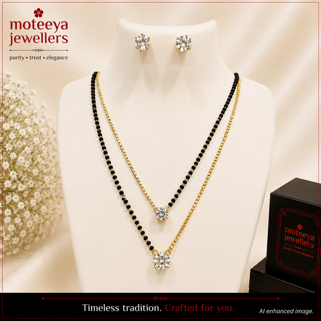 Half Chain Half Ganthan Mangalsutra m577 577