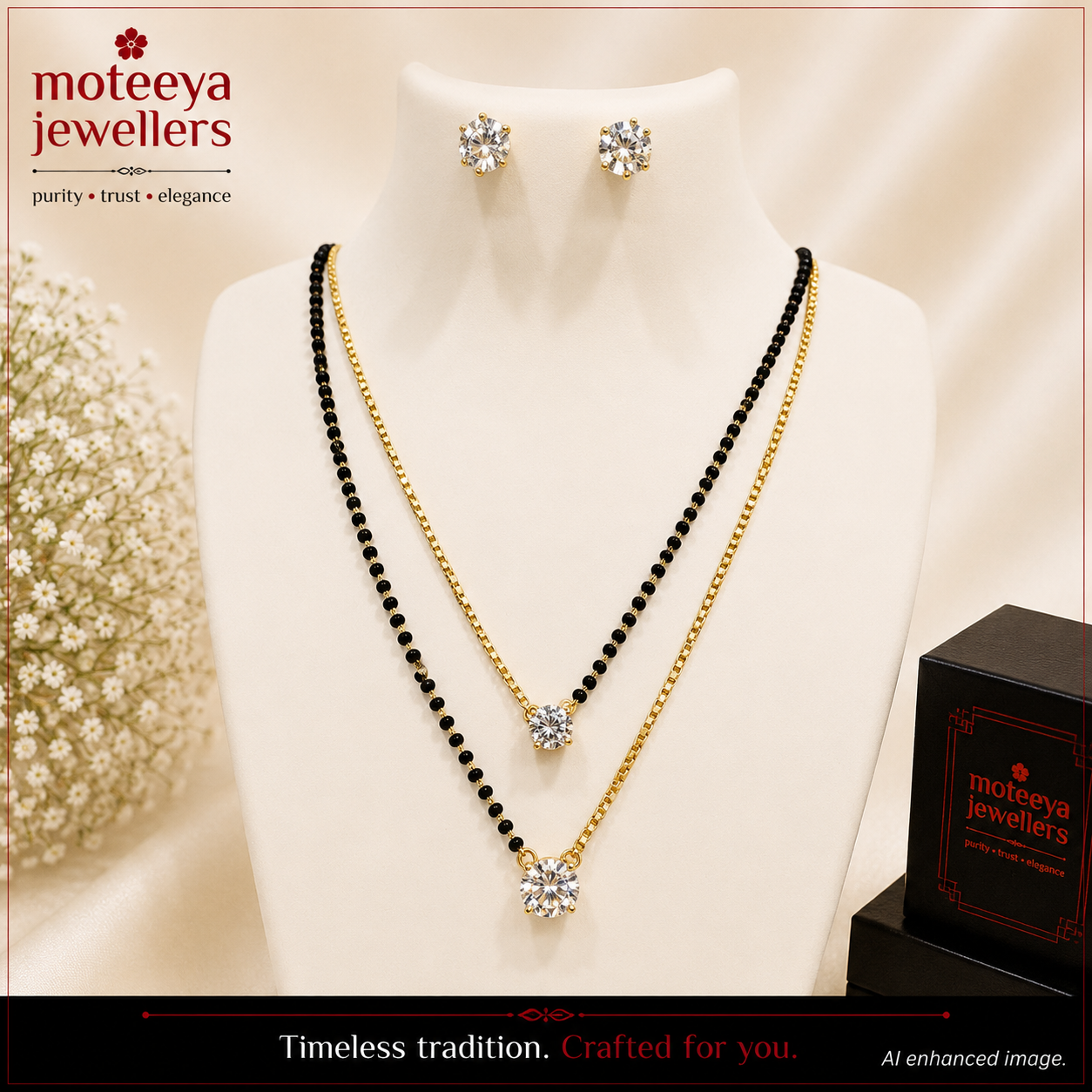 Half Chain Half Ganthan Mangalsutra m577 577
