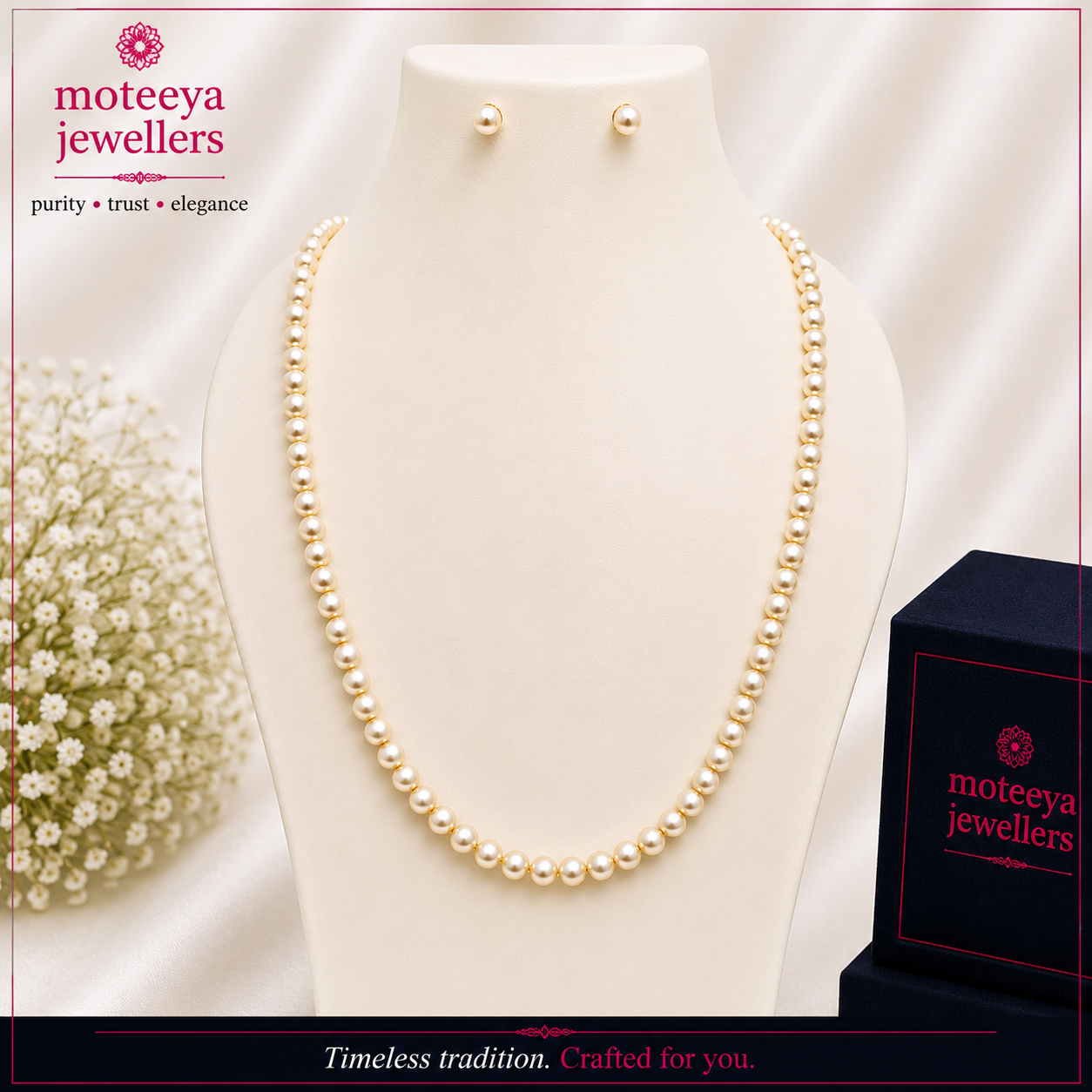 Elegant Moti Strand Necklace m647 647