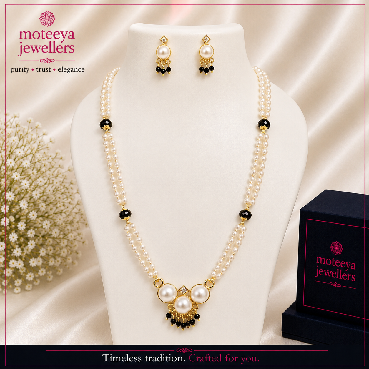 Moti Wati Long Mangalsutra m456 456