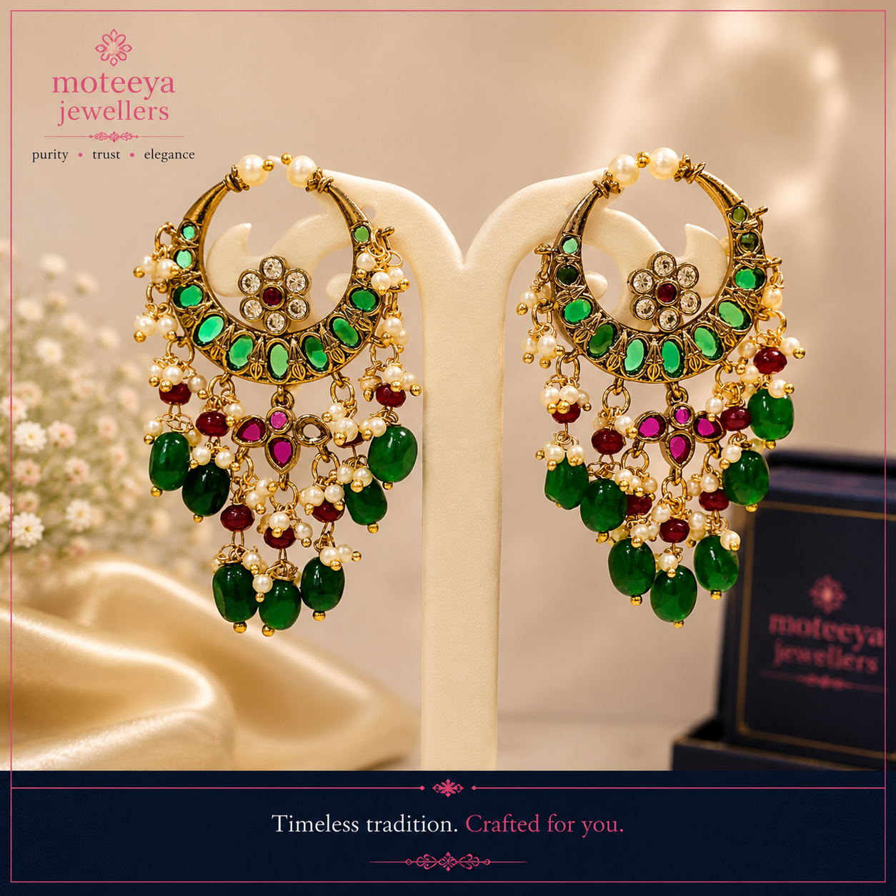 Uncut Chandrakor Fancy Earings m458 458