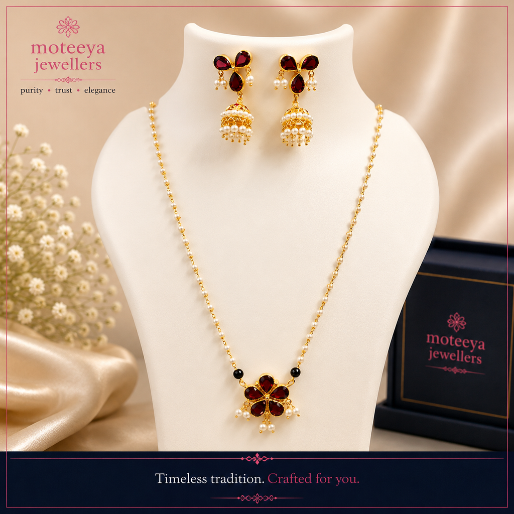 Red Moti Mangalsutra m519 519