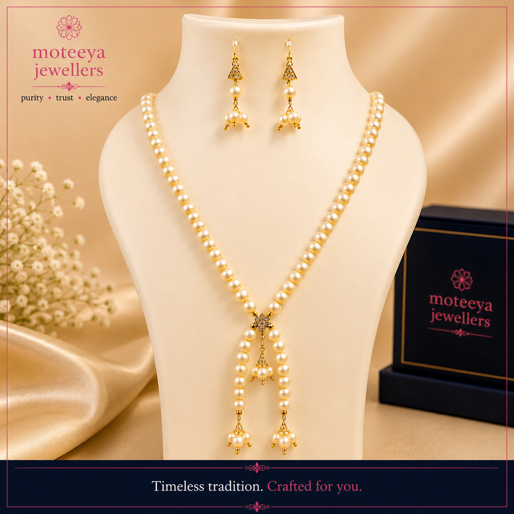Yellowish fancy pearl necklace set m525 525