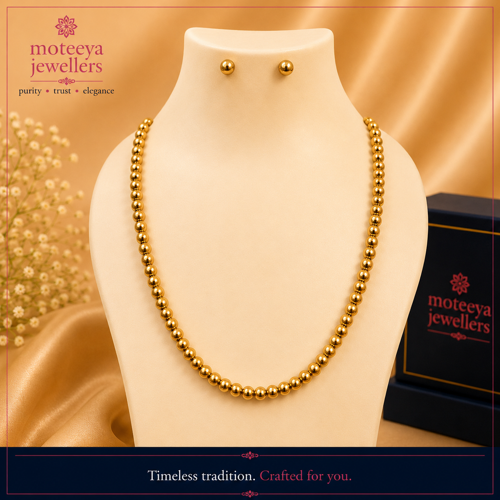 Golden Pearl Strand Necklace Set m642 642