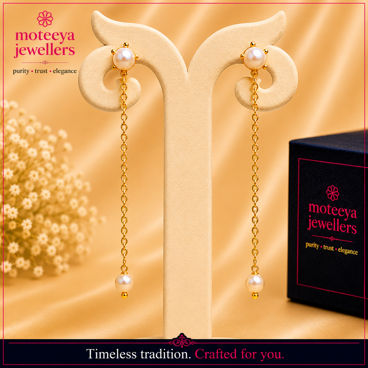 Chain Pearl Earings m485 485