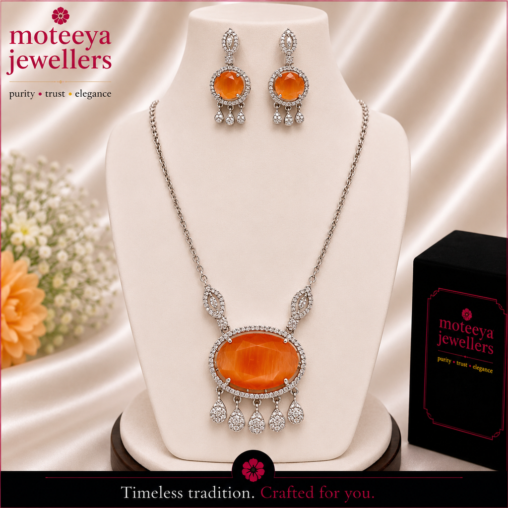 Transparent Oval locket set m328