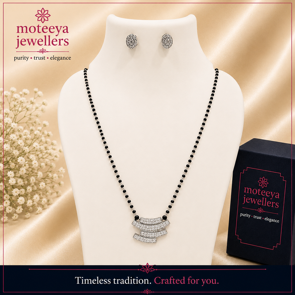 Party wear Silver Finish Mangalsutra m613 613