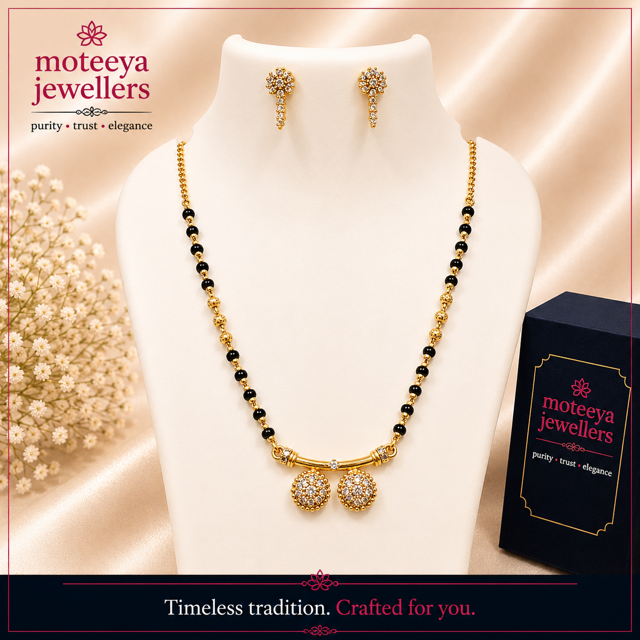 Delicate AD Wati Mangalsutra with Tops m612 612