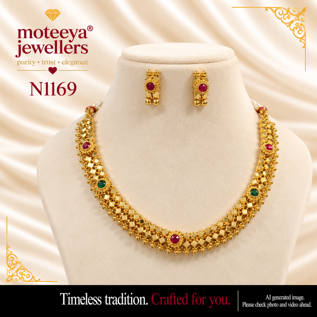 Traditional Ashtapailu Necklace N1169 1169